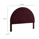 Modway Solana Arched Performance Velvet Queen Headboard - Mulberry-6