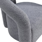 Manhattan Comfort - Darian fauteuil d’appoint moderne en bouclé 32,68" gris - lot de 2-Chaise d’appoint moderne à dossier en « T » ouvert avec finition arrondie