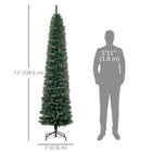 HOMCOM - Arbre de Noël Artificiel Enneigé 7 - 5 Pieds Décoration Intérieur Maison-L'arbre en forme de crayon est unique et frais 