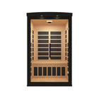 iComfort 2-Person Infrared Sauna - 46" W x 45" D - Black-Color therapy light and eave lights outside  