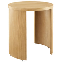 Modway Aspect Round Wood End Table - Oak-Round Small Accent Table