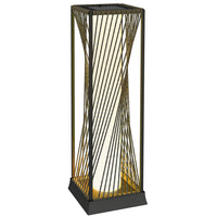 Outsunny Rattan Solar Floor Lamp with Auto On/Off LED Lights-Wicker lamp is a stylish addition to outdoor spaces
