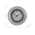 Monarch Specialties Clocks 16" Round Wall Clock - Dark Green -An easy to read large numerical analog display with classic black metal hands behind a clear glass surface is both a decorative and functional accent