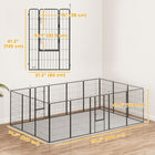 PawHut Heavy Duty Metal Dog Playpen - 47" H-16-panel can be set up in a rectangle