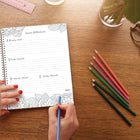 Blueline 2026 DoodlePlan Colouring Weekly/Monthly Planner - 11" x 8-1/2" - Bilingual-Bilingual