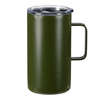 General Supply Goods + Co - Tasse en acier inoxydable avec poignée  – 500 ml – Vert-Construction en acier inoxydable à double paroi pour conserver la température