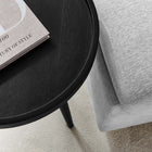 Modway Chiro Round Wood Side Table - Black-Non-Marking Foot Glides