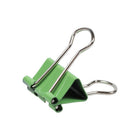 JAM Paper Colourful Binder Clips - Small - 3/4" - Green - 25 Pack-Size: .75 inch (19mm) | Easily spring back into shape when removed
