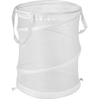 Honey Can Do Medium Mesh Pop Open Hamper, White-Colour: White