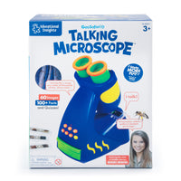 Educational Insights Geosafari Jr. Talking Microscope-5x magnification with focus free dual eyepieces