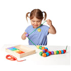 Melissa & Doug - Perles de laçage primaires-Livré dans un étui de rangement en bois