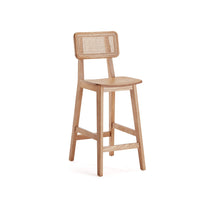 Manhattan Comfort Versailles 15.75" Industry Chic Counter Stool - Nature-Modern - Industry Chic Cane Counter Stool Perfect Counter Height Bar and Islands