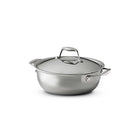 Tramontina - Poêle universelle en acier inoxydable à 3 couches de 4 Qt avec couvercle – Certifié NSF – Prêt pour induction-Construction à 3 couches avec cœur en aluminium assurant une distribution uniforme de la chaleur et un contrôle précis de la cuisson