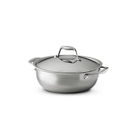 Tramontina - Poêle universelle en acier inoxydable à 3 couches de 4 Qt avec couvercle – Certifié NSF – Prêt pour induction-Construction à 3 couches avec cœur en aluminium assurant une distribution uniforme de la chaleur et un contrôle précis de la cuisson