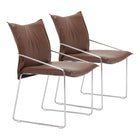 Zuo Pola Dining Chair - Brown - Set of 2-Assembly required