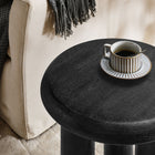 Modway Mavina Mango Wood Side Table - Black-Non-Marking Felt Pads