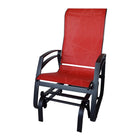 Dura Housewares - chaise à cadre en aluminium Kansas - rouge-Mouvement de glissé fluide