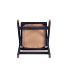 Manhattan Comfort Pullman 18.11" Industry Chic Dining Folding Chair - Black and Natural Cane - Set of 4-10