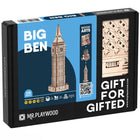 Mr.Playwood - Puzzle STEM en bois 3D Big Ben - Lot de 215-Puzzle en bois avec pièces en contreplaqué de très haute précision