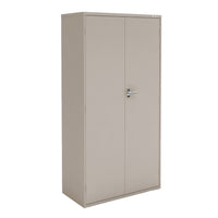 Staples 72" Locking Steel Storage Cabinet, Sand-3-point locking system offers added security