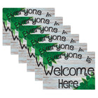 Ashley Productions - Smart Poly Tapis de souris pour ordinateur - 8" x 10" - Tout le monde est le bienvenu ici - en bois de hêtre - verdure - Paquet de 6-Commencez votre journée du bon pied avec ces accessoires élégants et fonctionnels qui arborent des citations inspirantes et des expressions positives.