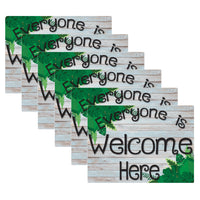 Ashley Productions - Smart Poly Tapis de souris pour ordinateur - 8" x 10" - Tout le monde est le bienvenu ici - en bois de hêtre - verdure - Paquet de 6-Commencez votre journée du bon pied avec ces accessoires élégants et fonctionnels qui arborent des citations inspirantes et des expressions positives.