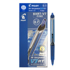 Pilot Hi-Tecpoint Grip Rollerball Pens Retractable V7 – 0.7mm – Blue – 12 Pack  -Needlepoint rollerball pen
