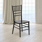 Flash Furniture - Chaise Chiavari de la série HERCULES en bois noir-Les points de tension renforcés offrent une plus grande stabilité