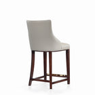 Manhattan Comfort Shubert 22.64" Modern Leatherette Upholstered Counter Stool - Light Grey - 3 Pack-Made to Last. Commercial Grade Product
