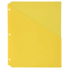 JAM Paper Plastic Binder Pockets - 11 3/16 x 9 1/4 - Yellow - 6 Pack-Colour: Yellow