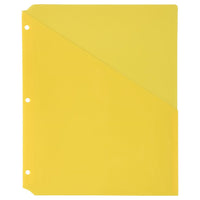 JAM Paper - Pochette en Plastique pour Reliure - 11 3/16 x 9 1/4 po - Jaune - Paquet de 6-Couleur : Jaune