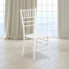 Flash Furniture HERCULES Series Wood Chiavari Chair - White-Reinforced stress points provide greater stability