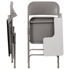 Flash Furniture Premium Steel Folding Chair with Left Handed Tablet Arm-Riveted Steel Components