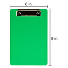 JAM Paper Small Plastic Memo Clipboards with Low Profile Metal Clip - Mini (6 x 9) - Green-Our clipboards feature a durable metal clip for securing papers that has a sturdy long-lasting spring.