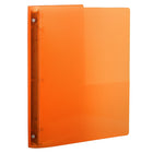 JAM Paper Plastic 3 Ring Binder, 0.75 inch, Orange, 5 Pack (53016org)-Finish: groove