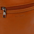 CHAMPS Onyx Collection Vertical Crossbody Bag - Brown-Front zipper