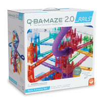 MindWare Q-BA-MAZE 2.0 Rails Extreme Marble Maze Building Set - 138 Piece Set-Compatible with all Q-Ba-Maze 2.0 sets