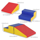 Soozier Toddler Climb and Crawl Activity Soft Play Foam Blocks 2-Piece Set - Multi-colour-Custom configurations bring a lot of fun for sweeties 
