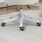Vinsetto - Chaise de bureau sans accoudoirs en peluche avec hauteur réglable - blanc-Matériau : peluche (polyester), mousse, nylon