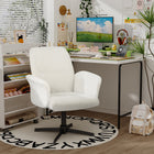 Chaise de Bureau en Tissu à Hauteur Réglable avec Accoudoir – Beige Homy Casa-Pivot à 360 Degrés : Profitez d'une mobilité totale avec la fonction pivotante fluide à 360 degrés de la chaise, permettant un mouvement facile et un accès à différentes zones de votre espace de travail.
