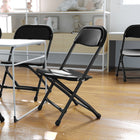 Flash Furniture Kids Plastic Folding Chair - Black - 10 Pack-220 lb. Weight Capacity
