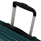 American Tourister Surftime Spinner Carry-on - Metallic Teal-Meets most Carry-On* requirements. *Carry-On size and weight allowances vary by airline