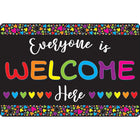 Ashley Productions Smart Poly Welcome Mat with Slip Resistant Backing - 15.5" x 23.5" - Everyone is Welcome Here - Hearts - 2 Pack-Brighten up your classroom with a burst of colour and creativity, while providing a comfortable and inviting space for students to gather and learn.