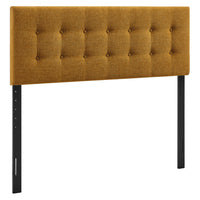 Modway - Emily Tissu tapis Tête de lit pleine grandeur, Cuivre-Tissu de type lin haut de gamme