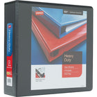 Staples 3" 3-Ring Heavy-Duty View Binder - Black-Gap Free ring design prevents gapping and misalignment of rings