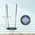 Qaba Kids Saucer Tree Swing - 24" Round - Blue-Load capacity up to 154 lbs (70 kg) accommodates children safely 
