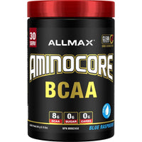 Allmax - Complément alimentaire Aminocore BCAA en poudre – Framboise bleue – 345 g-Allmax Aminocore Framboise Bleue 345 g