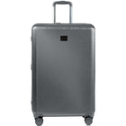 CHAMPS Luggage Iconic II 3-Piece Hardside 8-Wheeled Expandable Luggage Set - Silver-TSA locks on all 3 pcs