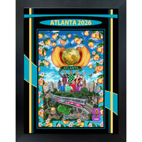Atlanta 2026 FIFA World Cup - Photoglass Framed - 20" x 26"-Officially licensed FIFA World Cup 2026 host city poster