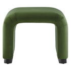 Modway - Koda Performance Velvet Tabouret en cascade - Vert mousse noire-Assemblée requise